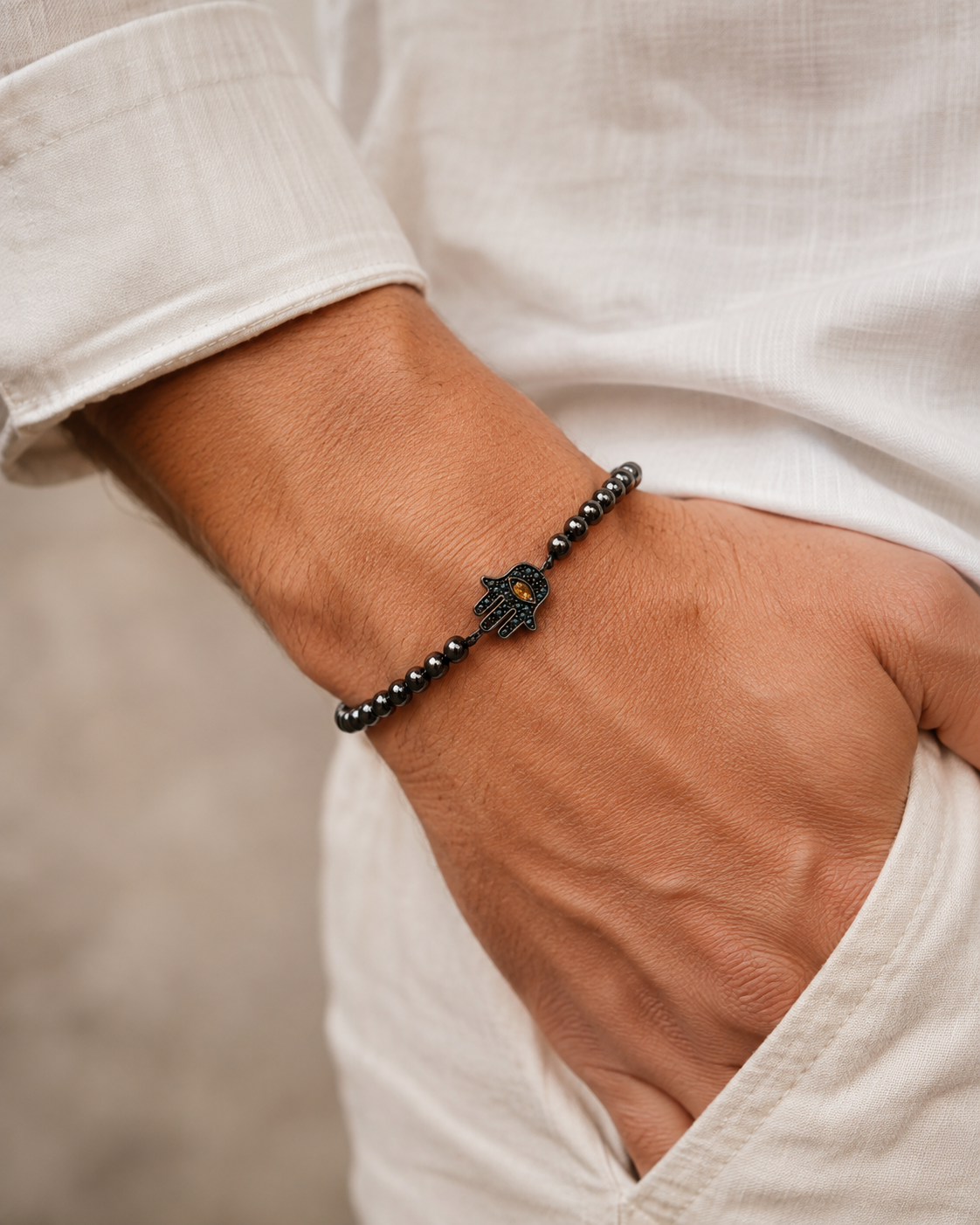 The Nazar Hand Slim worn on wrist